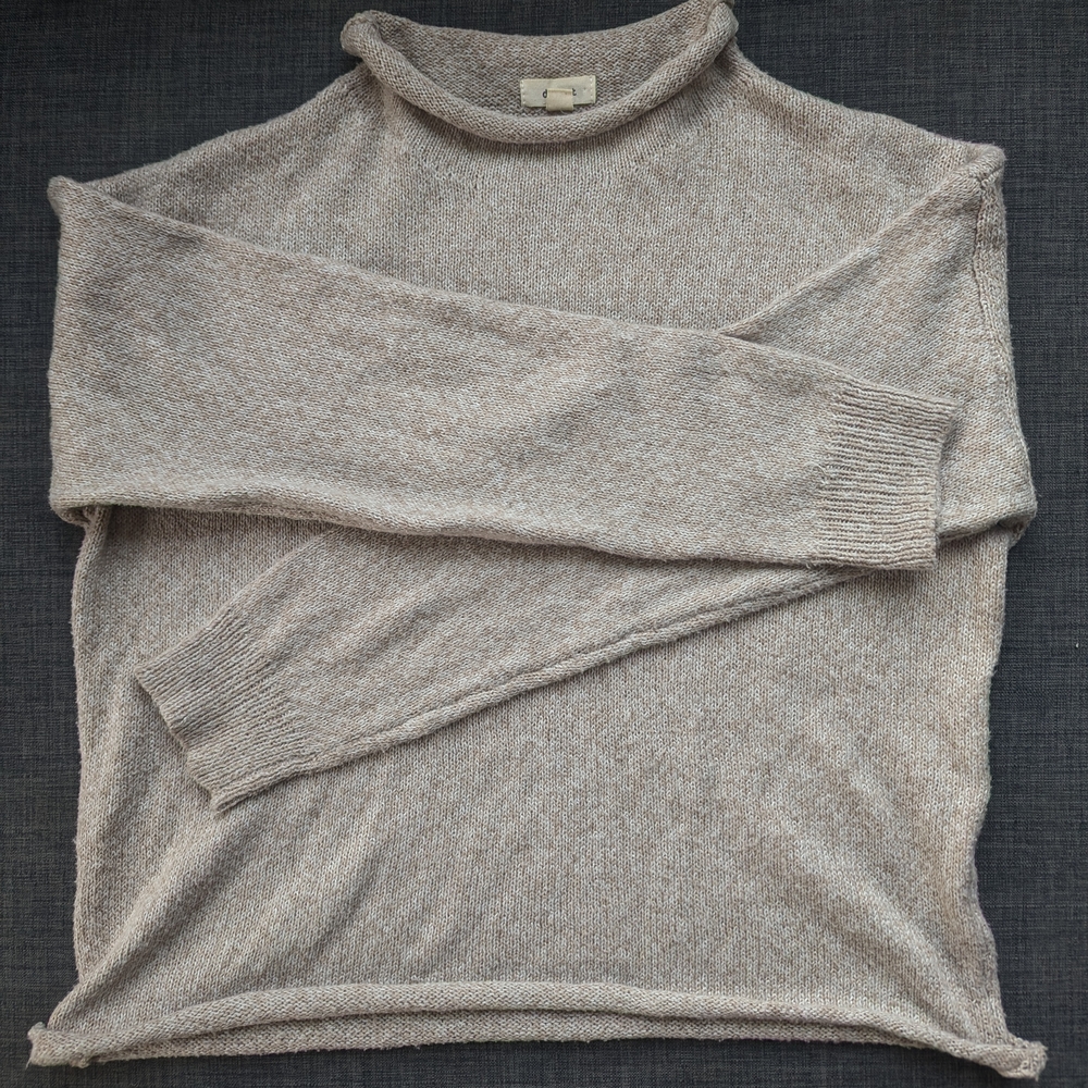 Debut Women's Roll Neck Sweater in Beige